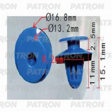 Клипса пластмассовая PATRON Audi,Seat,Skoda,Volkswagen / P37-1256