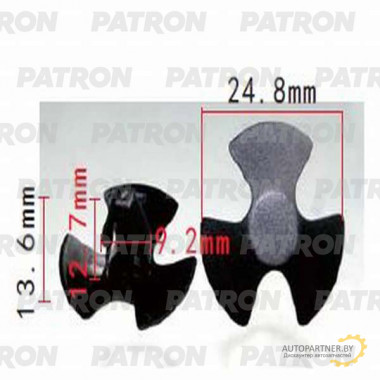 Клипса пластмассовая PATRON Lexus,Toyota / P37-1271