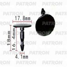 Клипса пластмассовая PATRON HONDA / P37-1281
