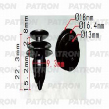 Клипса пластмассовая PATRON Acura,Honda / P37-1288