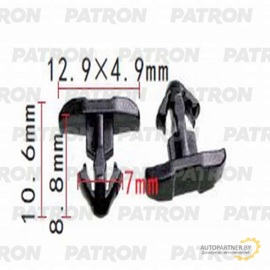 Клипса пластмассовая PATRON Lexus,Toyota / P37-1296