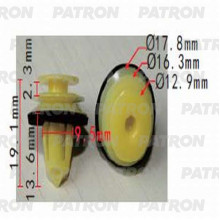 Клипса пластмассовая PATRON Acura,Honda / P37-1303