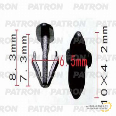 Клипса пластмассовая PATRON Acura,Honda / P37-1332