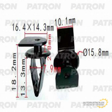 Клипса пластмассовая PATRON Acura,Honda / P37-1339