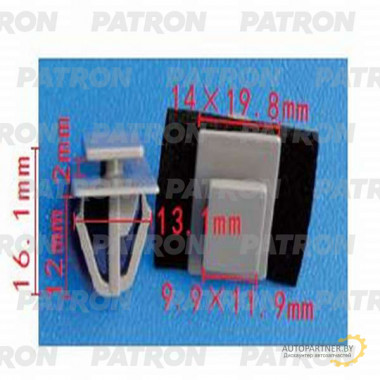 Клипса пластмассовая PATRON Hyundai,Kia / P37-1348