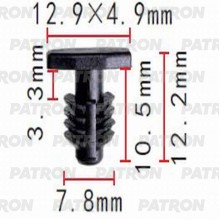 Клипса пластмассовая PATRON Hyundai,Kia / P37-1353