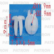Фиксатор пластиковый PATRON Hyundai,Kia / P37-1358