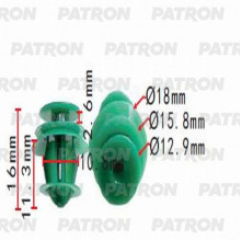 Клипса пластмассовая PATRON Mazda / P37-1365