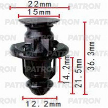 Клипса пластмассовая PATRON TOYOTA / P37-1370