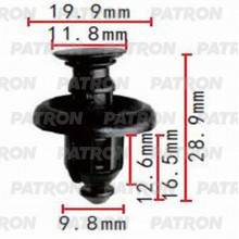 Клипса пластмассовая PATRON TOYOTA / P37-1371