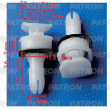 Клипса пластмассовая PATRON Honda / P37-1385