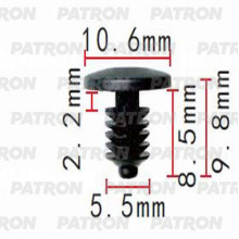 Клипса пластмассовая PATRON Acura,Honda / P37-1387