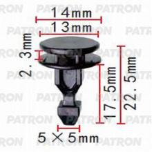 Штифт пластмассовый PATRON Acura,Honda / P37-1388