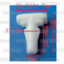 Клипса пластмассовая PATRON Audi,Seat,Skoda,Volkswagen / P37-1392
