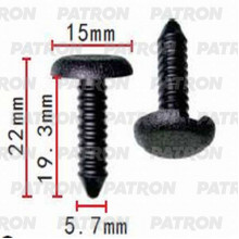 Клипса пластмассовая PATRON Audi,Seat,Skoda,Volkswagen / P37-1396