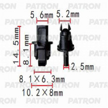 Клипса пластмассовая PATRON Audi,Seat,Skoda,Volkswagen / P37-1398
