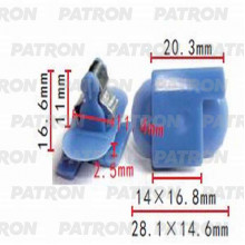 Фиксатор пластиковый PATRON Opel / P37-1404
