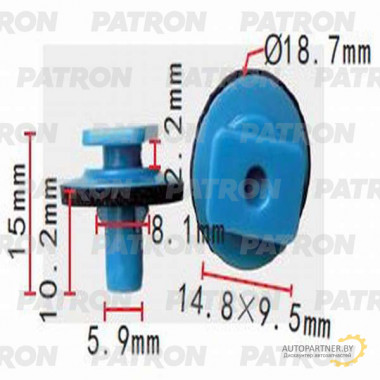 Клипса пластмассовая PATRON Nissan / P37-1412