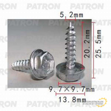 Шуруп металлический PATRON Lexus,Toyota / P37-1435