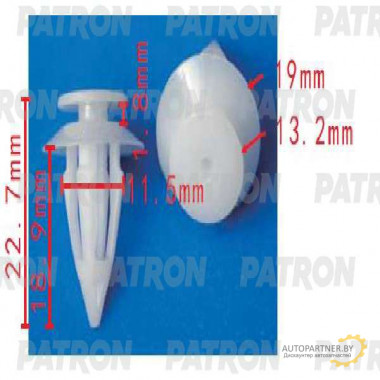 Клипса пластмассовая PATRON MERCEDES / P37-1452