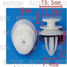 Клипса пластмассовая PATRON BMW / P37-1454