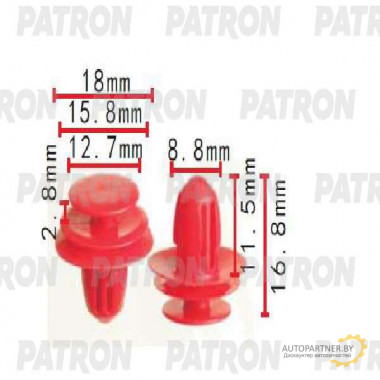 Клипса пластмассовая PATRON Nissan / P37-1507