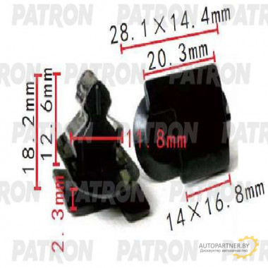 Клипса пластмассовая PATRON GM / P37-1518