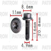 Болт металлический PATRON Audi,Seat,Skoda,Volkswagen / P37-1523