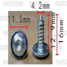 Шуруп металлический PATRON Audi,Seat,Skoda,Volkswagen / P37-1527
