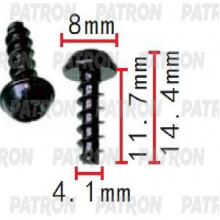 Винт металлический PATRON Audi,Seat,Skoda,Volkswagen / P37-1528