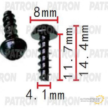 Винт металлический PATRON Audi,Seat,Skoda,Volkswagen / P37-1528