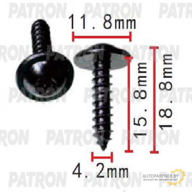 Винт металлический PATRON Audi,Seat,Skoda,Volkswagen / P37-1529