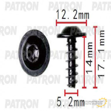 Винт металлический PATRON Audi,Seat,Skoda,Volkswagen / P37-1534