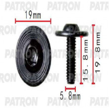 Винт металлический PATRON Audi,Seat,Skoda,Volkswagen / P37-1535