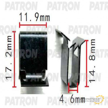 Зажим металлический PATRON Audi,Seat,Skoda,Volkswagen / P37-1539