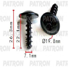Винт металлический PATRON Audi,Seat,Skoda,Volkswagen / P37-1545