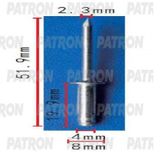 Заклепка металлическая PATRON Nissan / P37-1558