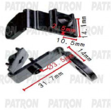 Клипса пластмассовая PATRON Audi,Seat,Skoda,Volkswagen / P37-1567