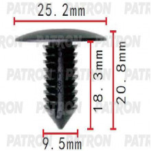 Клипса пластмассовая PATRON GM / P37-1568