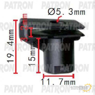 Клипса пластмассовая PATRON Mercedes / P37-1574