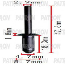Клипса пластмассовая PATRON GM / P37-1578