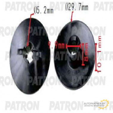 Клипса пластмассовая PATRON GM / P37-1590