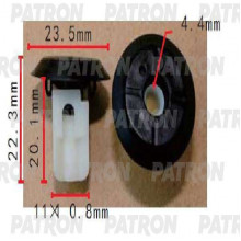Клипса пластмассовая PATRON BMW / P37-1597