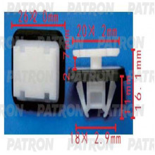Клипса пластмассовая PATRON Geely / P37-1598