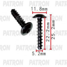 Винт металлический PATRON Audi,Seat,Skoda,Volkswagen / P37-1601
