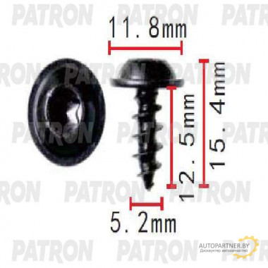 Винт металлический PATRON Audi,Seat,Skoda,Volkswagen / P37-1603