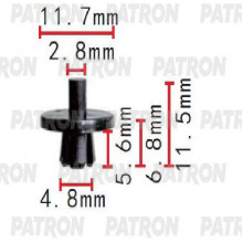 Клипса пластмассовая PATRON Mercedes / P37-1604