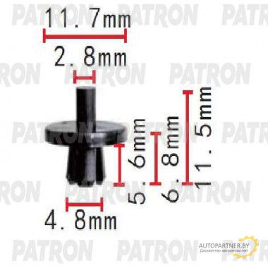 Клипса пластмассовая PATRON Mercedes / P37-1604