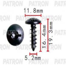 Винт металлический PATRON Audi,Seat,Skoda,Volkswagen / P37-1614