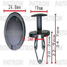 Клипса пластмассовая PATRON GM / P37-1618